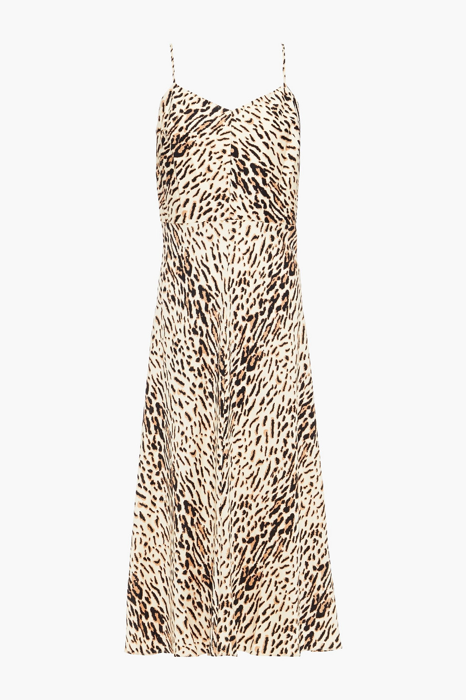 Janeil Leopard-print Lyocell-twill Midi Dress Animal Print