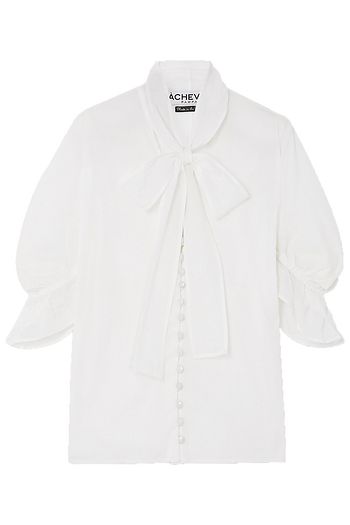 ĆCHEVAL PAMPA Chiquita ruffled pussy-bow cotton-voile blouse