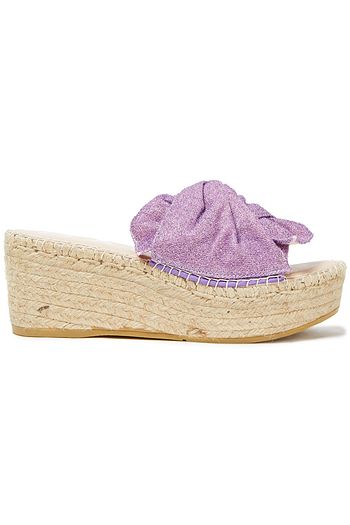 MANEBÍ Twisted Lurex espadrille wedge sandals