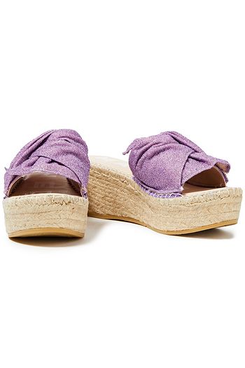 MANEBÍ Twisted Lurex espadrille wedge sandals