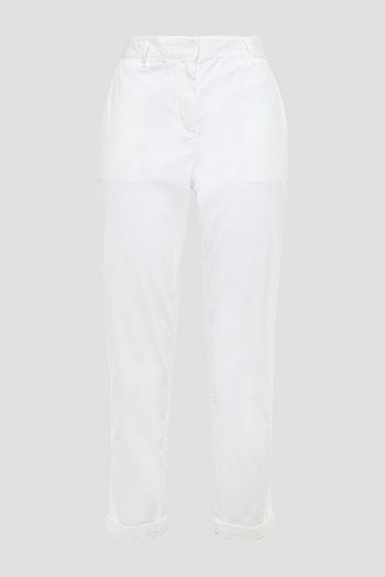 THEORY Cropped stretch-cotton twill slim-leg pants