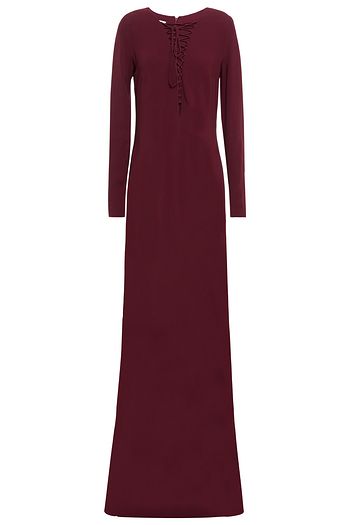 STELLA MCCARTNEY Maxikleid aus Crêpe mit Schnürung
