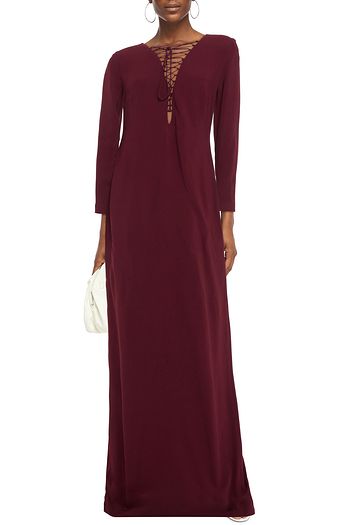 STELLA MCCARTNEY Maxikleid aus Crêpe mit Schnürung