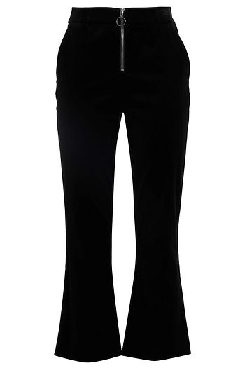 FRAME Cotton-blend velvet kick-flare pants