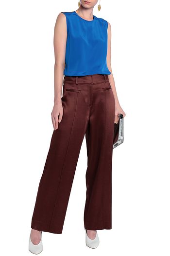 DIANE VON FURSTENBERG Satin wide-leg pants