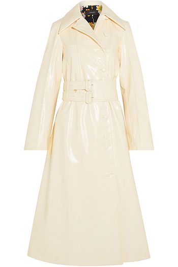 JOSEPH Oversized belted faux leather trench coat