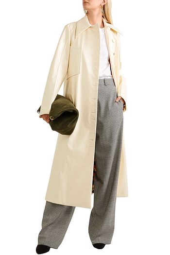 JOSEPH Oversized belted faux leather trench coat
