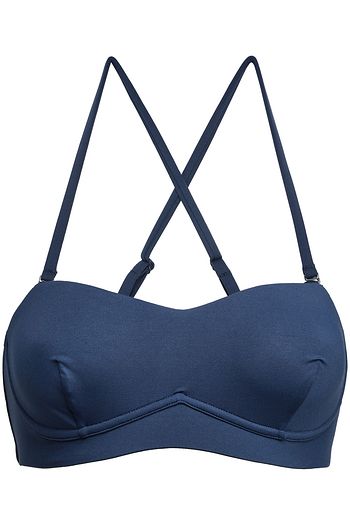 SKIN Lace-up bandeau bikini top