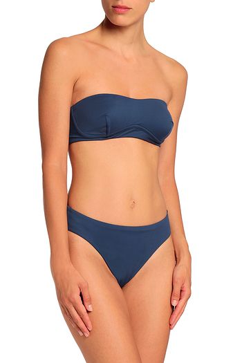 SKIN Lace-up bandeau bikini top
