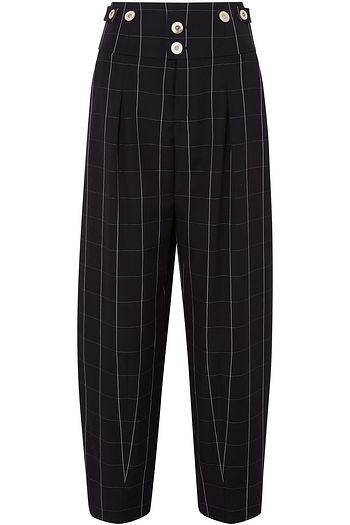 CHLOÉ Checked wool wide-leg pants