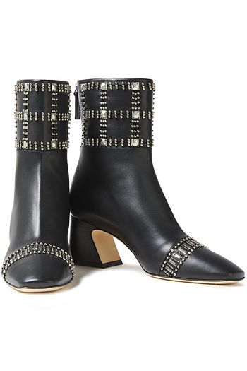 ALBERTA FERRETTI Embellished leather ankle boots