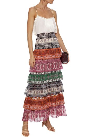 ZIMMERMANN Lace-trimmed pintucked silk-satin camisole