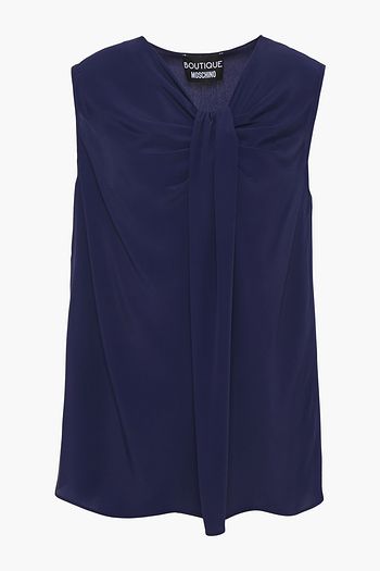 BOUTIQUE MOSCHINO Gathered crepe de chine top