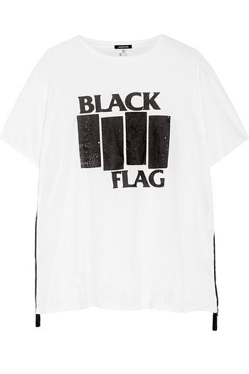 R13 Black Flag printed cotton and cashmere-blend jersey T-shirt