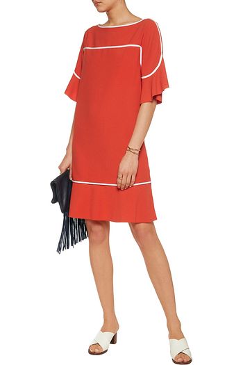 SEE BY CHLOÉ Silk-trimmed crepe dress
