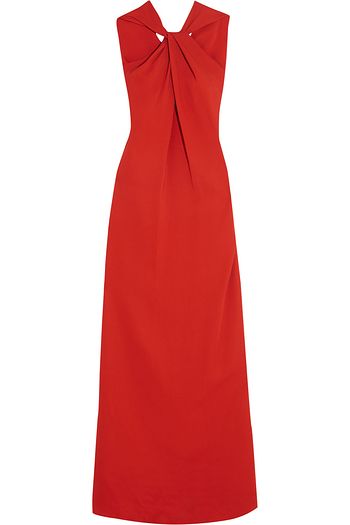 LANVIN Twist-front stretch-crepe gown
