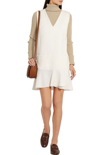 SEE BY CHLOÉ Fluted crepe mini dress