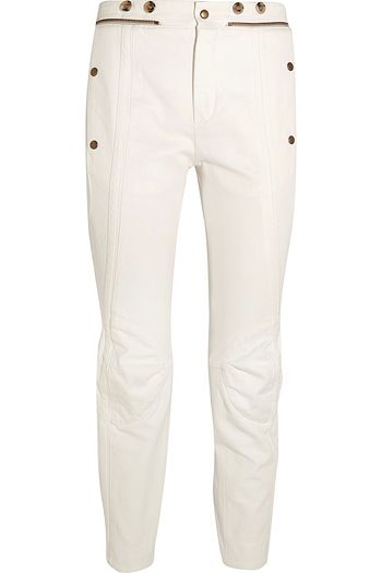 CHLOÉ Button-detailed low-rise slim-leg jeans