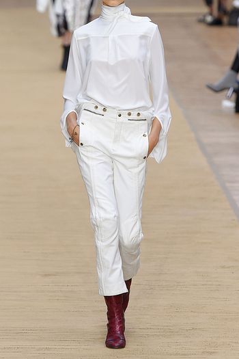 CHLOÉ Button-detailed low-rise slim-leg jeans