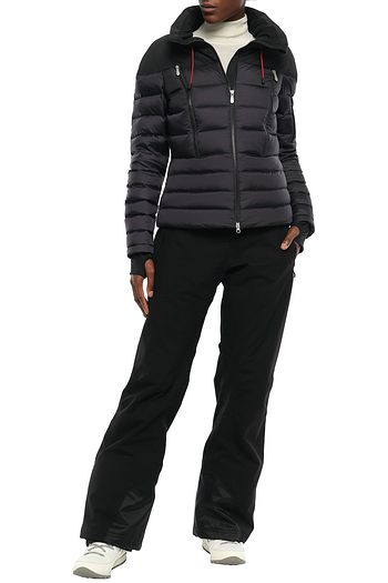PERFECT MOMENT Quilted shell hooded down jacket