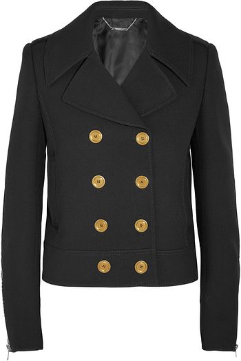 ALEXANDER MCQUEEN Double-breasted wool and silk-blend twill peacoat