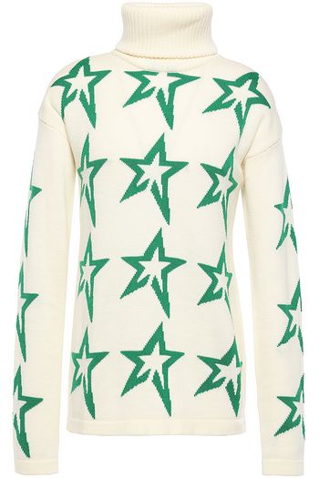 PERFECT MOMENT Intarsia wool turtleneck sweater
