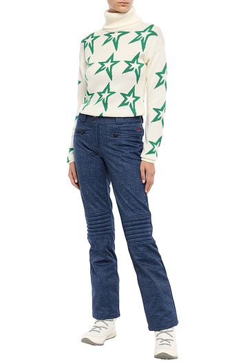 PERFECT MOMENT Intarsia wool turtleneck sweater