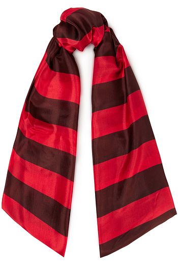 AMERICAN VINTAGE Striped silk-voile scarf
