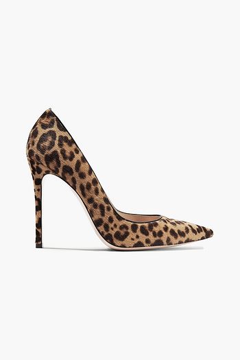 GIANVITO ROSSI 105 Pumps aus Kalbshaar mit Leopardenprint