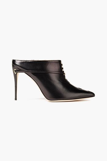 JENNIFER CHAMANDI Alberto 105 zebra-print calf hair and leather mules