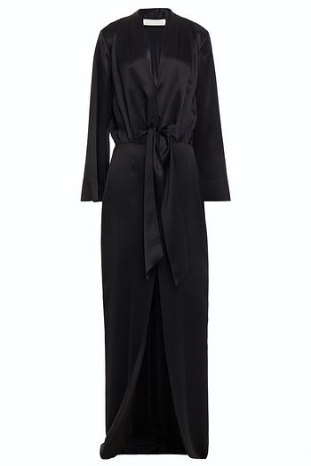 MICHELLE MASON Knotted cutout silk-charmeuse maxi dress