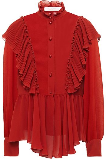 SEE BY CHLOÉ Ruffled georgette peplum blouse