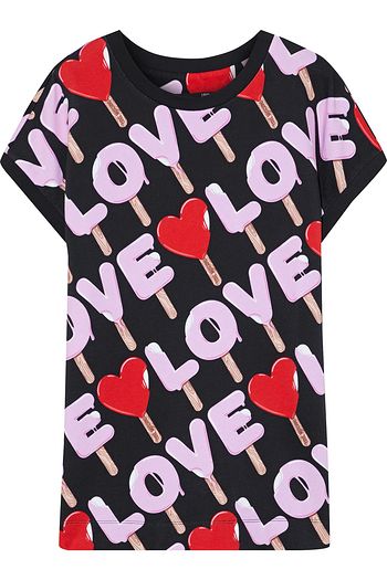 LOVE MOSCHINO Bedrucktes T-Shirt aus Baumwollfrottee