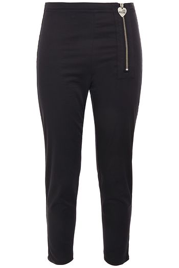 LOVE MOSCHINO Cropped stretch-cotton slim-leg pants