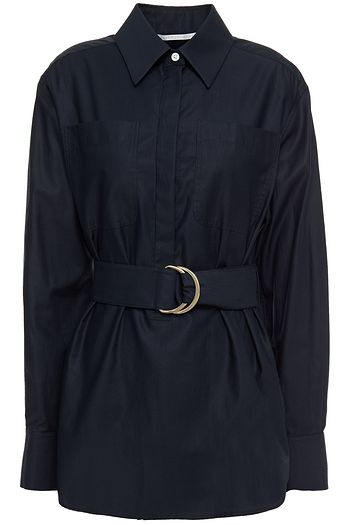STELLA MCCARTNEY Belted cotton-poplin shirt