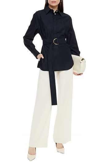 STELLA MCCARTNEY Belted cotton-poplin shirt
