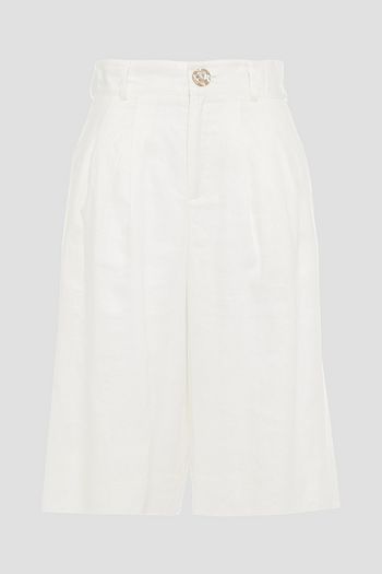NICHOLAS Amy pleated linen shorts