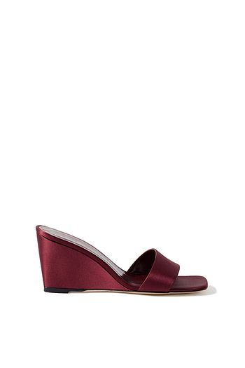 STAUD Billie satin wedge mules
