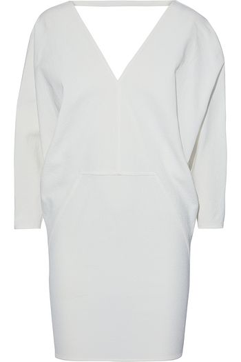 RICK OWENS Release gathered textured cotton-blend mini dress
