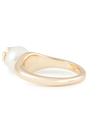 TORY BURCH Goldfarbener Ring mit Süßwasserperlen