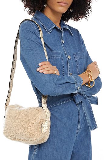RED(V) Embellished shearling shoulder bag