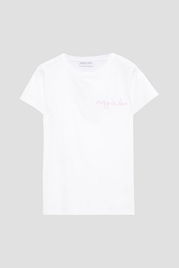 MAISON LABICHE Embroidered cotton-jersey T-shirt