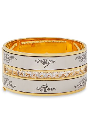 ALEXANDER MCQUEEN Gold and silver-tone crystal bracelet