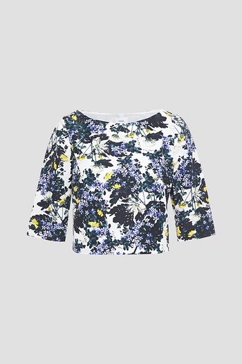 ERDEM Floral-print cotton-blend faille top