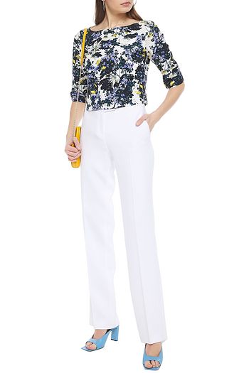 ERDEM Floral-print cotton-blend faille top
