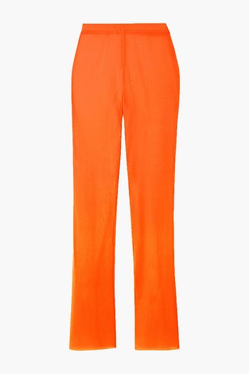 SALLY LAPOINTE Neon stretch-mesh flared pants