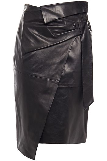ISABEL MARANT Goji gathered leather wrap skirt