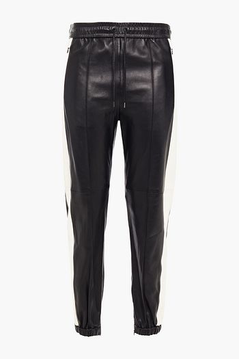 ISABEL MARANT Two-tone leather track pants