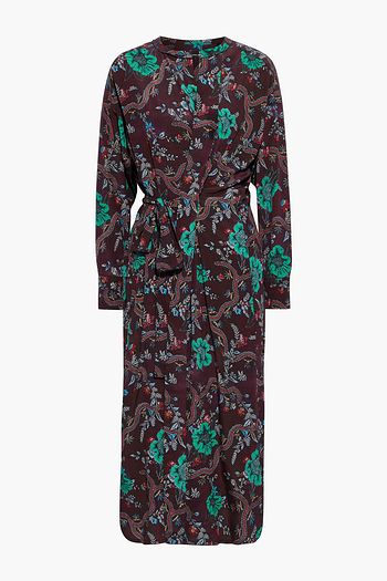 ISABEL MARANT Calypso floral-print silk-blend crepe de chine midi wrap dress
