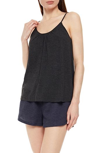 SKIN Mélange stretch-jersey camisole